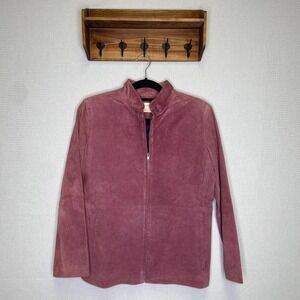 Margaret Godfrey | Suede‎ Leather Zip Up Jacket